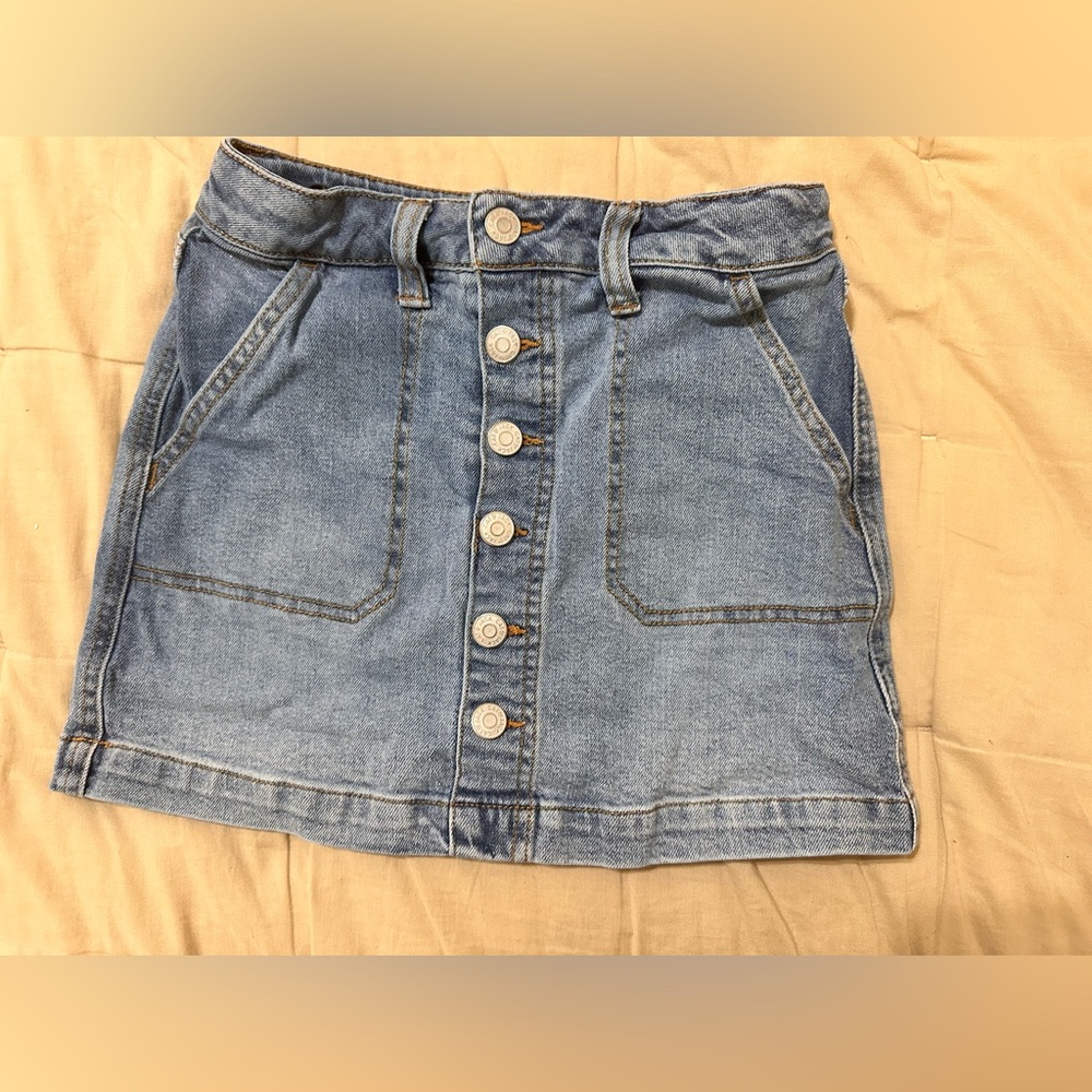 Cat & Jack Blue Denim Button Skirt